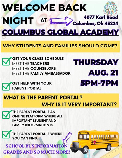 You are invited to Global's Welcome Back Night!